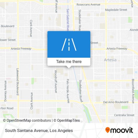 Mapa de South Santana Avenue