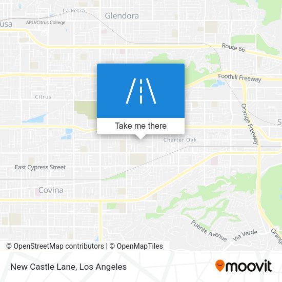 New Castle Lane map