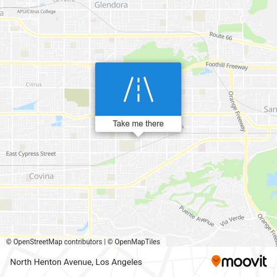 North Henton Avenue map