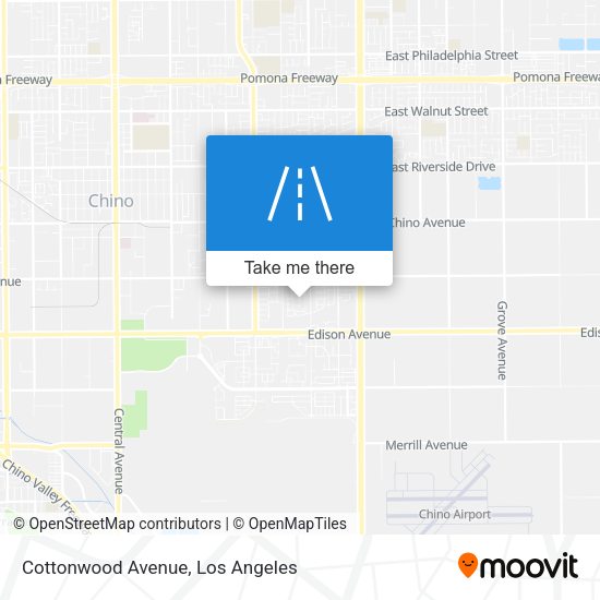 Cottonwood Avenue map