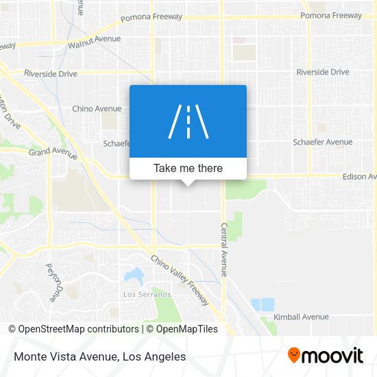 Monte Vista Avenue map
