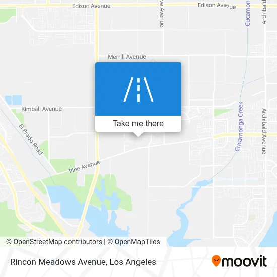 Rincon Meadows Avenue map