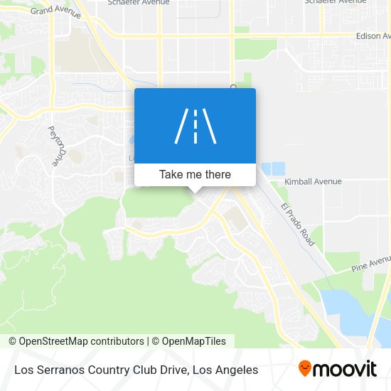 Los Serranos Country Club Drive map