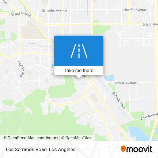 Los Serranos Road map