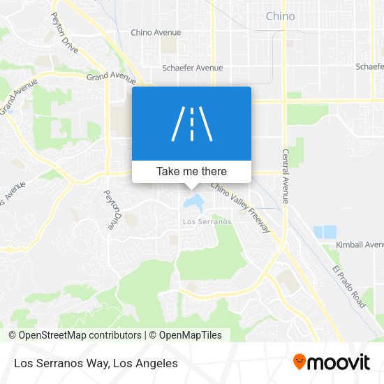Los Serranos Way map
