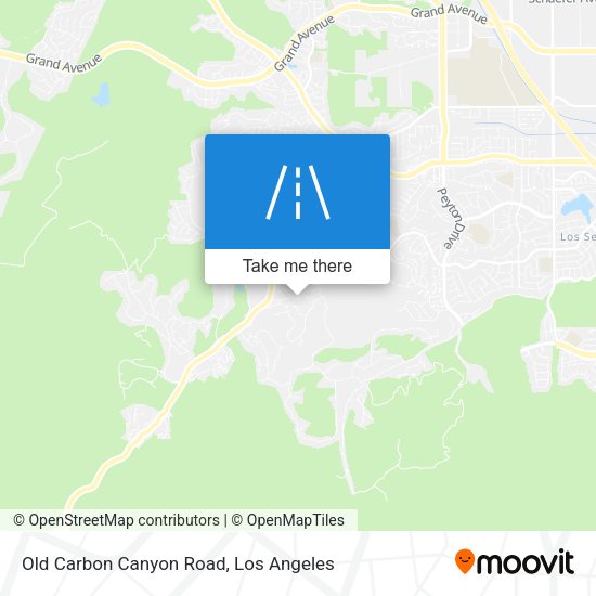 Old Carbon Canyon Road map