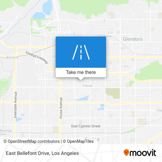 East Bellefont Drive map