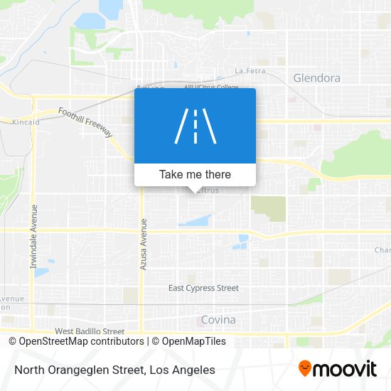 North Orangeglen Street map