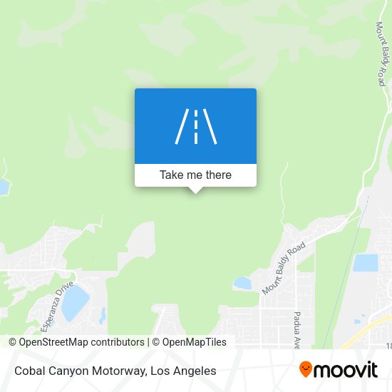 Cobal Canyon Motorway map