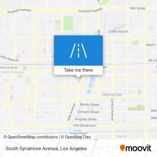 South Sycamore Avenue map