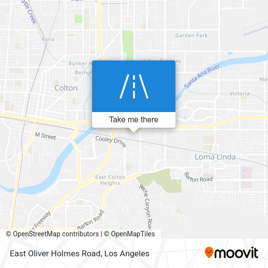 East Oliver Holmes Road map