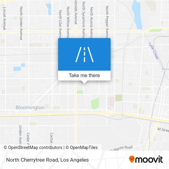 North Cherrytree Road map