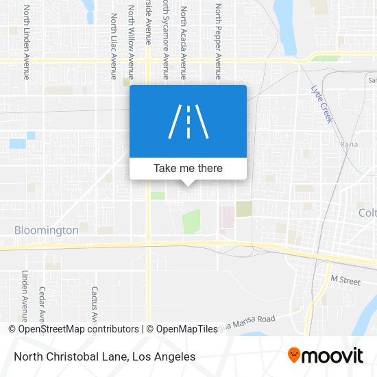 North Christobal Lane map