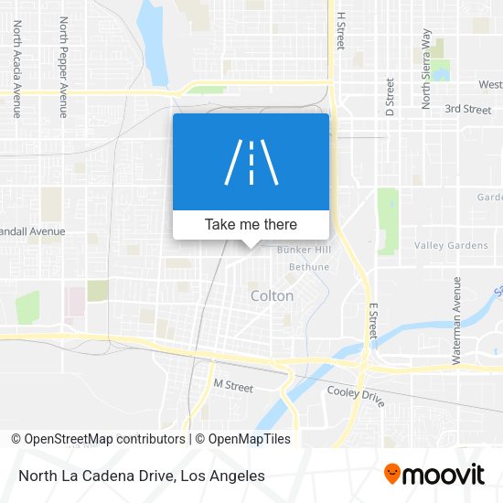 Mapa de North La Cadena Drive