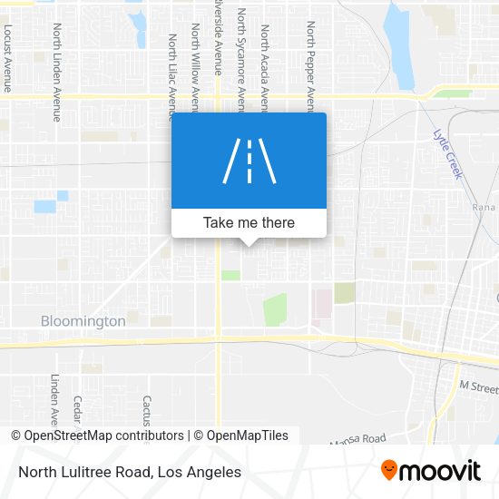 North Lulitree Road map