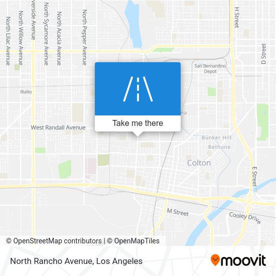 North Rancho Avenue map
