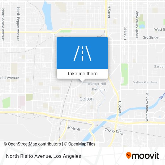 North Rialto Avenue map
