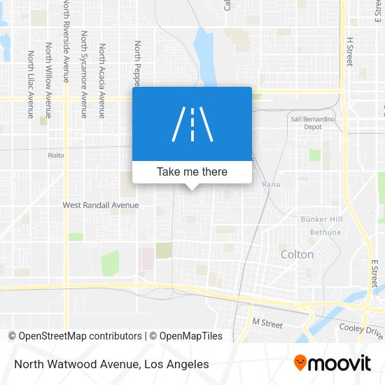 North Watwood Avenue map