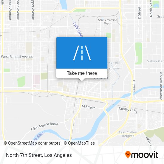 North 7th Street map