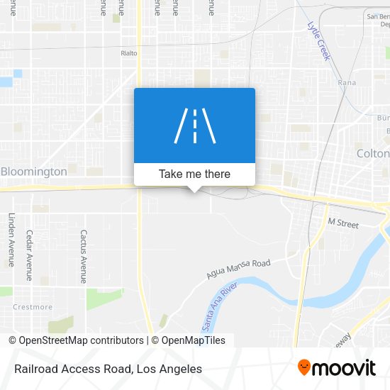 Railroad Access Road map