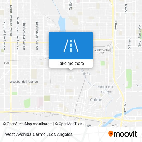 West Avenida Carmel map