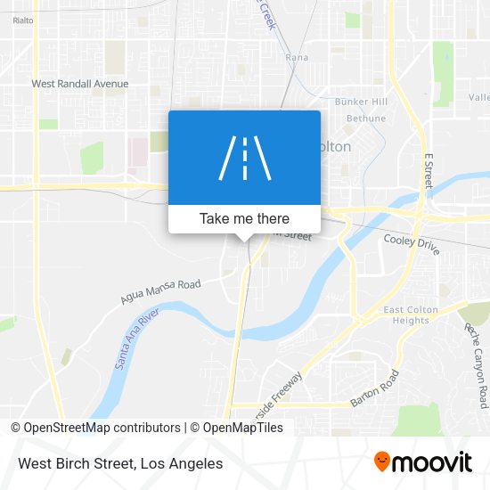 West Birch Street map