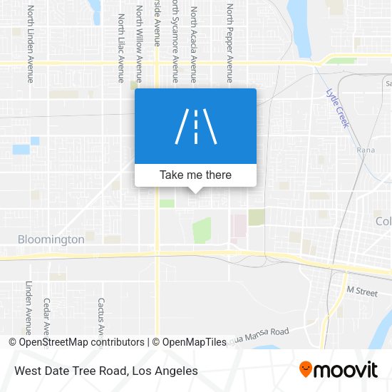 West Date Tree Road map