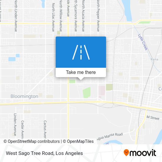 West Sago Tree Road map