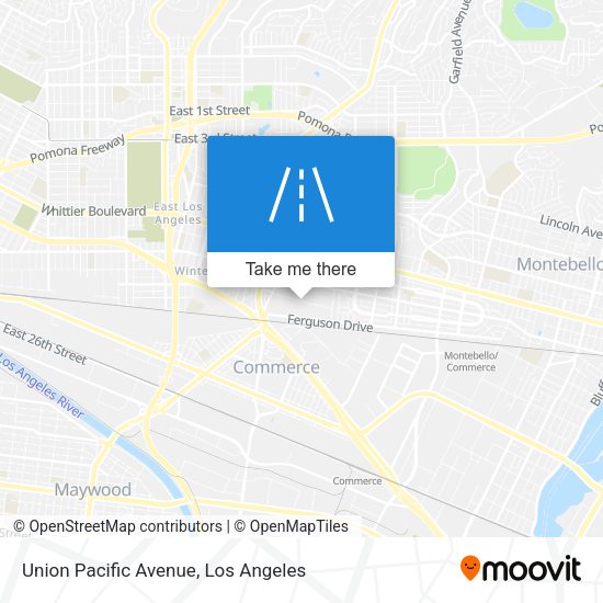 Mapa de Union Pacific Avenue