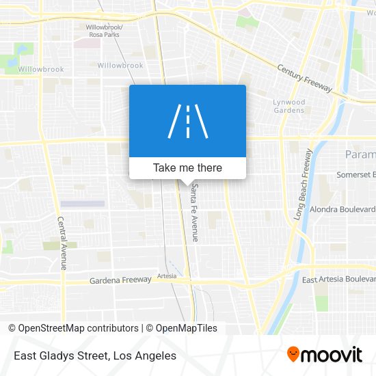 Mapa de East Gladys Street