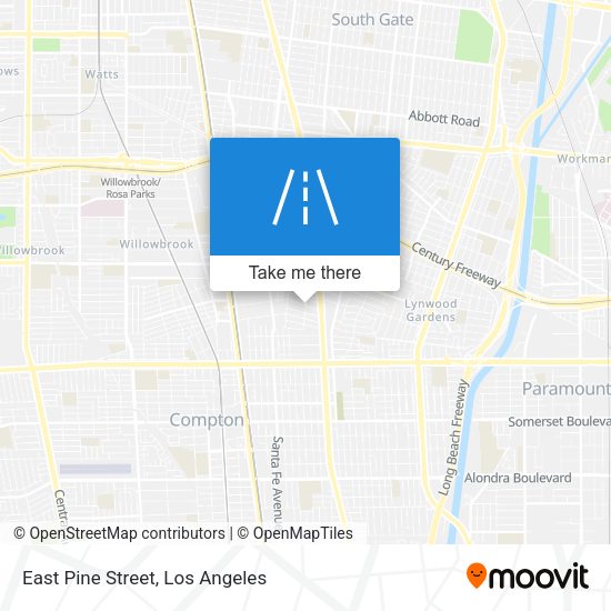 East Pine Street map