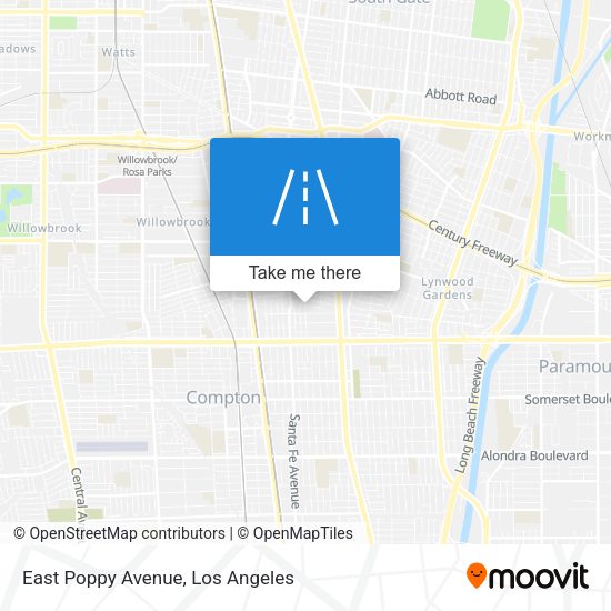 East Poppy Avenue map