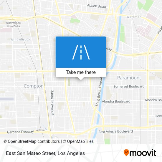East San Mateo Street map