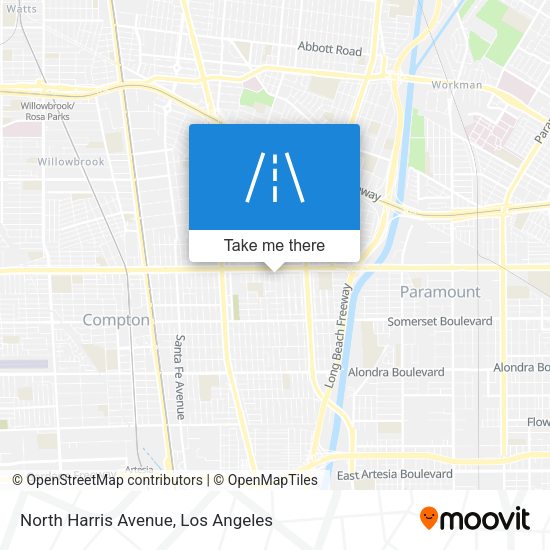North Harris Avenue map