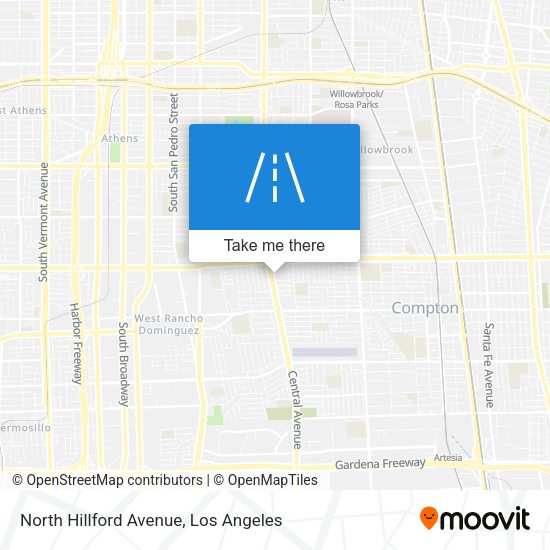 North Hillford Avenue map