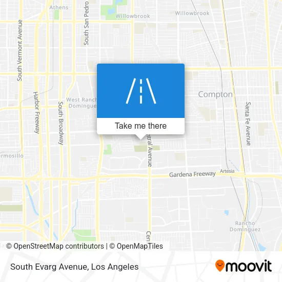 South Evarg Avenue map