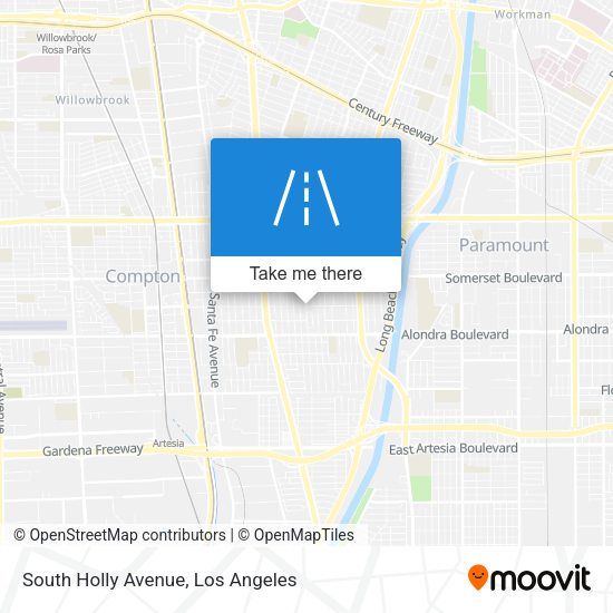 South Holly Avenue map