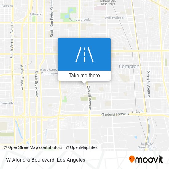 W Alondra Boulevard map