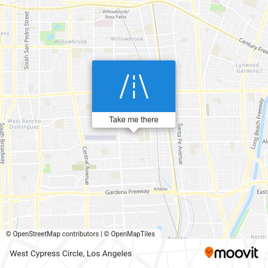 West Cypress Circle map