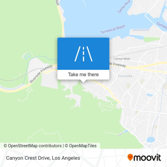 Canyon Crest Drive map