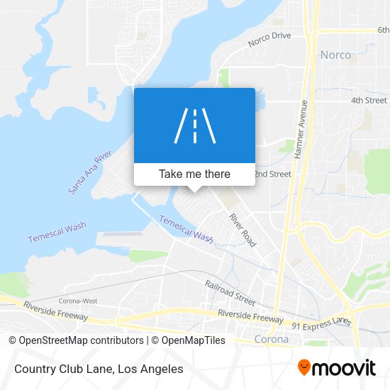 Country Club Lane map