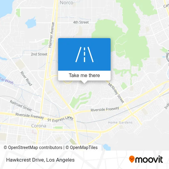 Hawkcrest Drive map