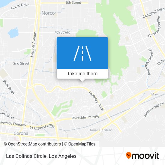 Las Colinas Circle map