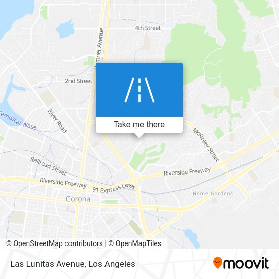 Las Lunitas Avenue map