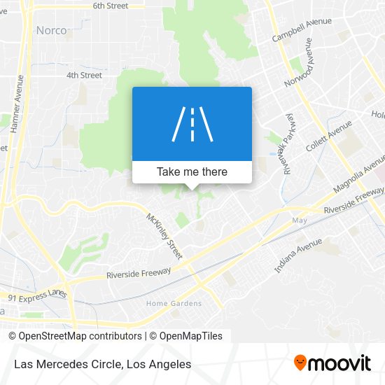 Las Mercedes Circle map