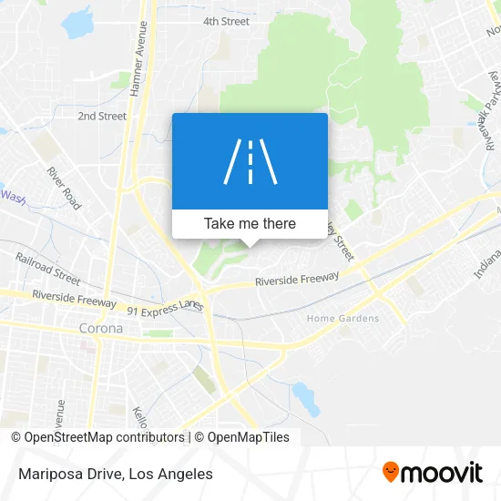 Mariposa Drive map