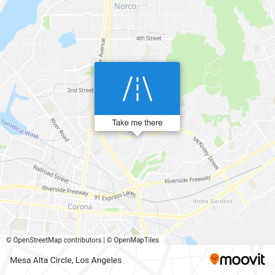 Mapa de Mesa Alta Circle