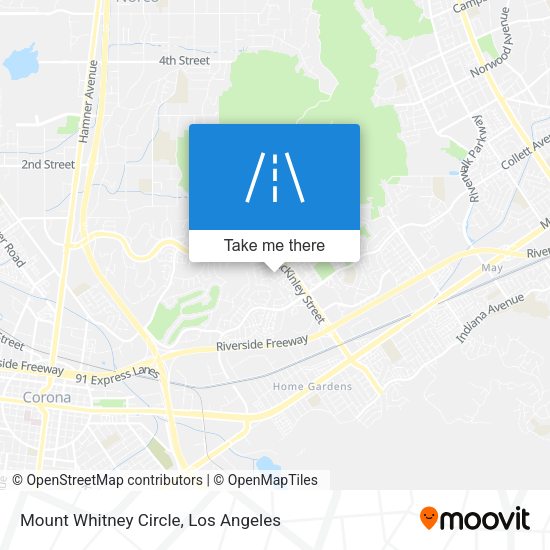 Mount Whitney Circle map