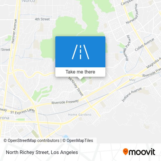 North Richey Street map