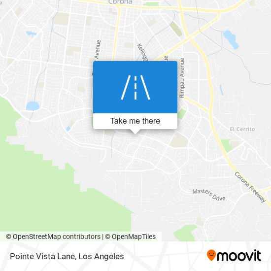 Pointe Vista Lane map